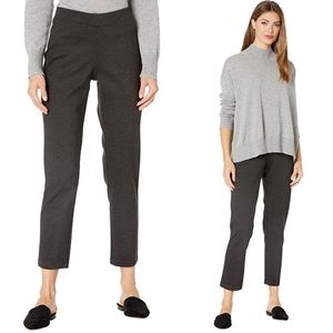 Eileen Fisher Slim Ankle Heathered Stretch Flannel Twill Pants